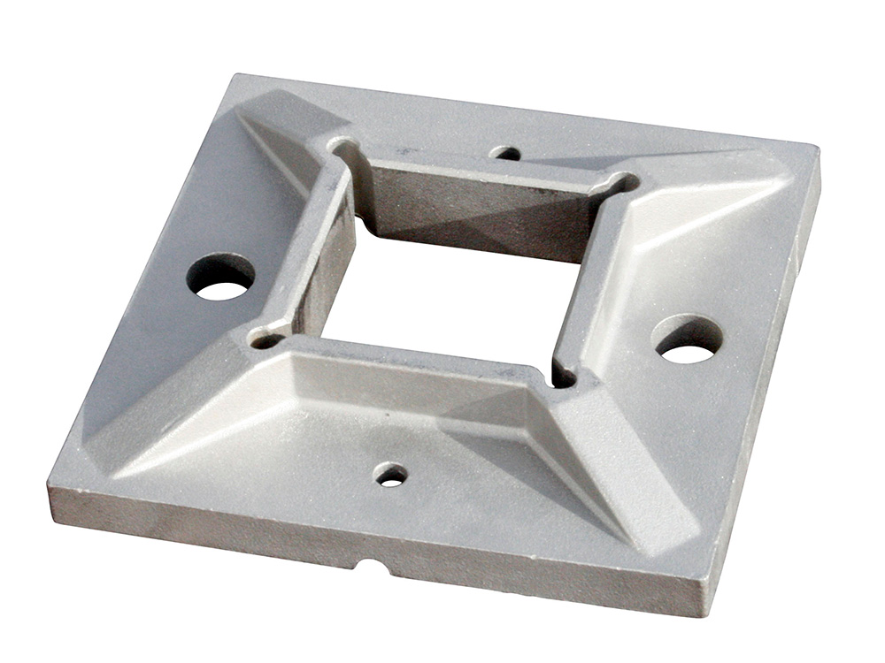 Base plate for square post, welded - Railing parts - Marifix